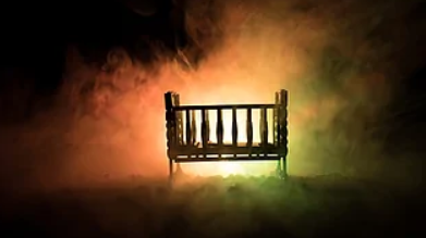 crib lit with smoke